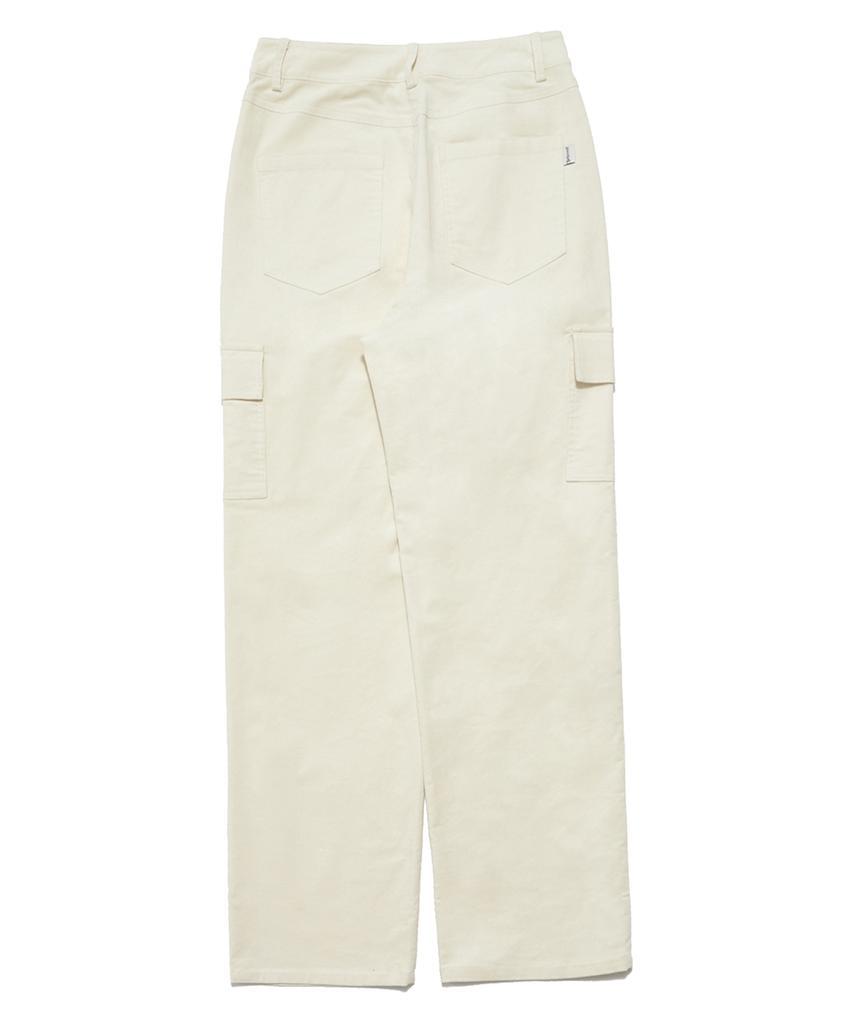 DELICCENT Corduroy Cargo Pants [Ivory]