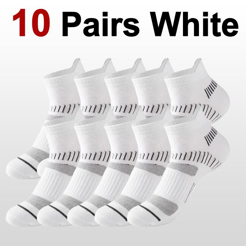 5/10 Pairs Men Sports Ankle Socks Sweat Absorbing Breathable Comfortable Very Suitable Basketball Running Outdoor Leisure Socks