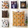 Ghost Halloween Decor Spider Flannel Blanket Collection Halloween Blanket Pumpkin  Office