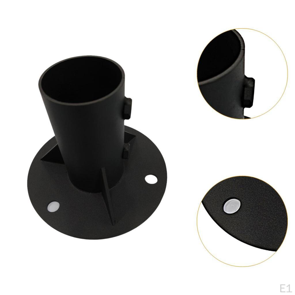 Concrete Mounted Base for Round Fence Posts with Screws Lighting And Fencing