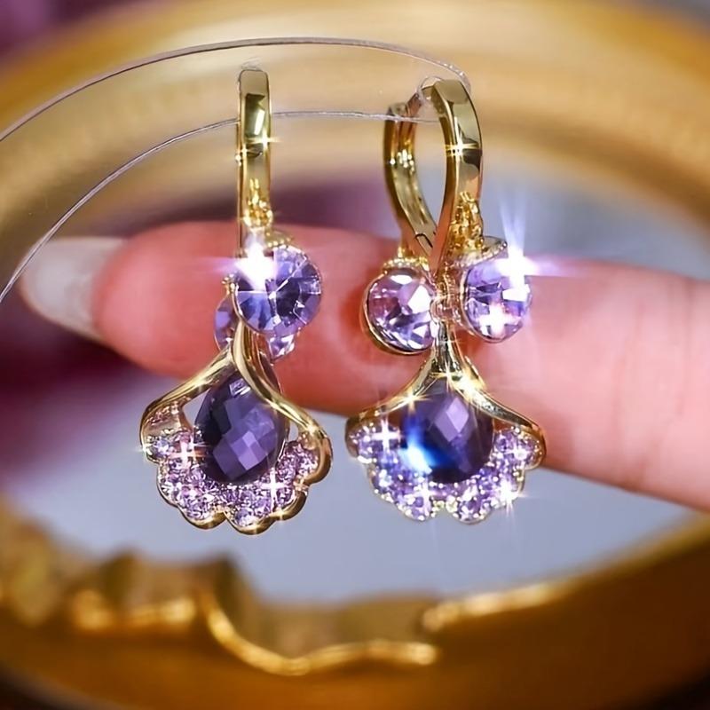 

Приголомшливі різнокольорові сережки-краплі з кубічного цирконію для жінок, вишукані прикраси для будь-якої події, сережки-кільця, жіночі прикраси для вечірки