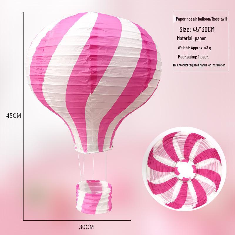 Back-to-School, Mid-Autumn Festival, National Day Hanging Hot Air Balloon Paper Lantern for Ceiling Decoration