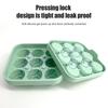 Rose Flower Silicone Ice Cube Tray 9-Cavity Square Mold for Chocolate Candy Flexible Non-Stick