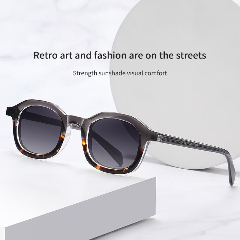 1Pcs New Fashion Trend Design Sense Board Sunglasses Retro Polygon Polarized Sunglasses Anti-Blue Light Glasses