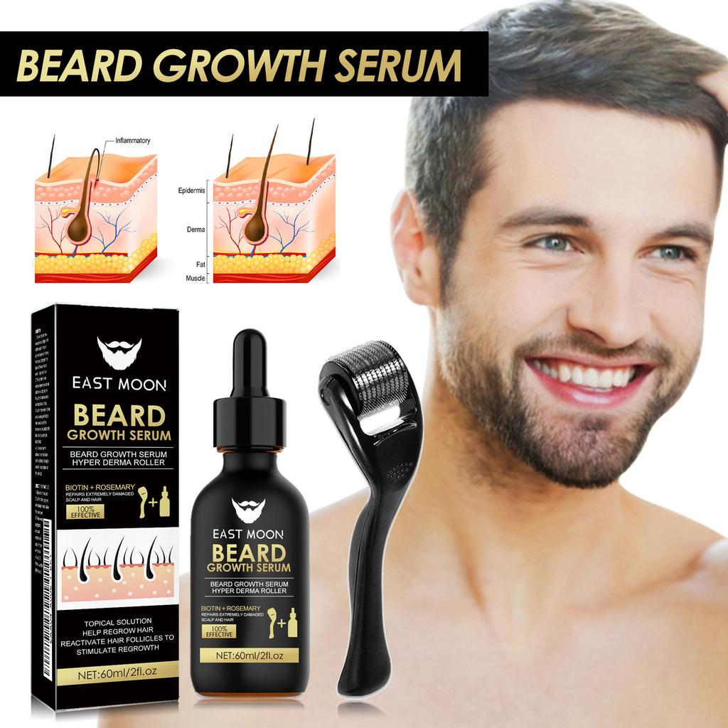 East Moon Beard Care Essence Set Men's Facial Care Hair Nutrition Nourishing Beard Care Less