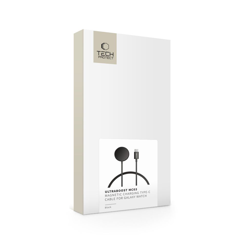 Tech-Protect Mc03 Ultraboost Magnetic Charging Type-C Cable 100Cm Samsung Galaxy Watch Black