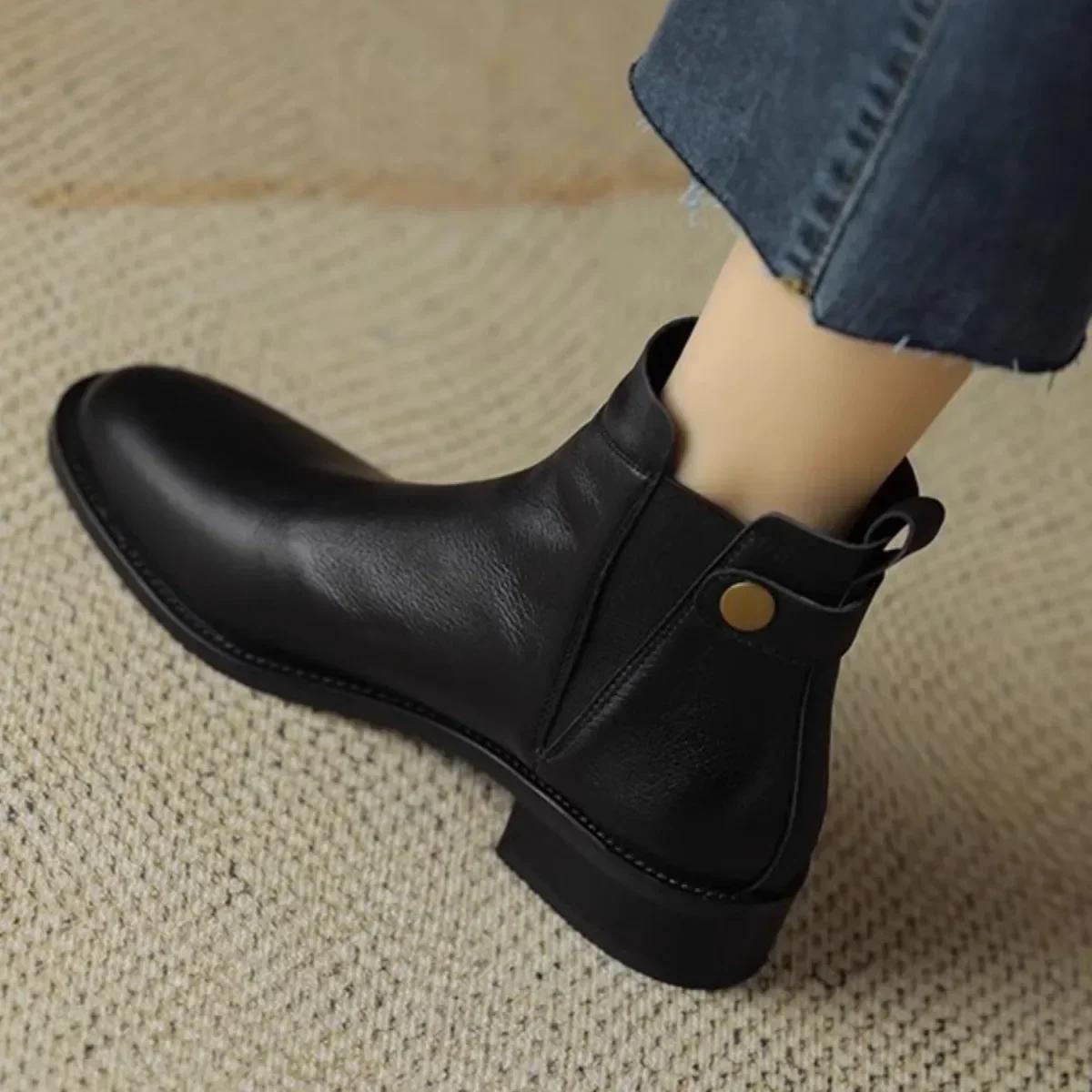 Кожаные полусапоги — фото 5