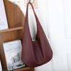 Women's Genuine Leather Large Capacity Underarm Tote Bag - Versatile, High-End Bucket Shoulder Bag for Commuting