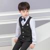 2024 Boys' Striped Blazer Vest Set - Korean Style Trend for Spring & Autumn