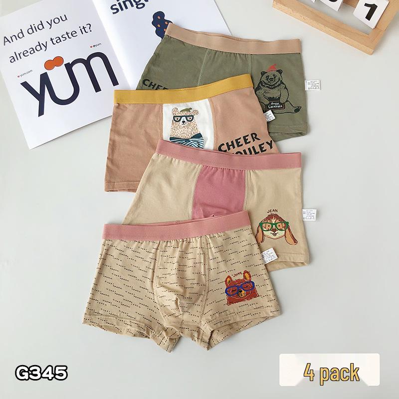 Children's Summer Cotton Boxer Briefs (Class A) for Boys Aged 9-12 - No Pinch Design.