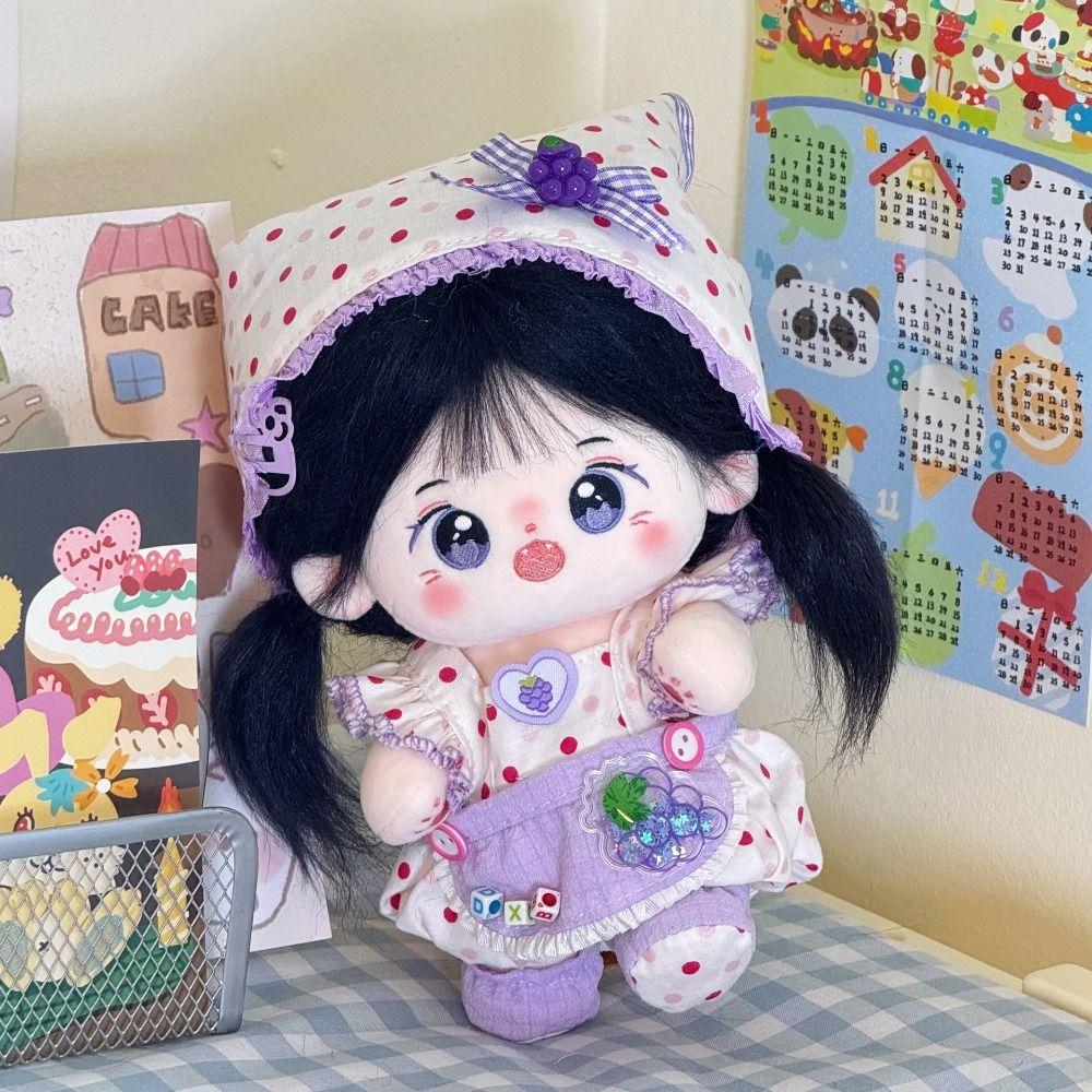 Mini Dresses Clothes for 20cm Cotton Doll Clothes Dolls Accessories Idol Kpop Doll Dress Up Princess Style Dress Plush Clothes