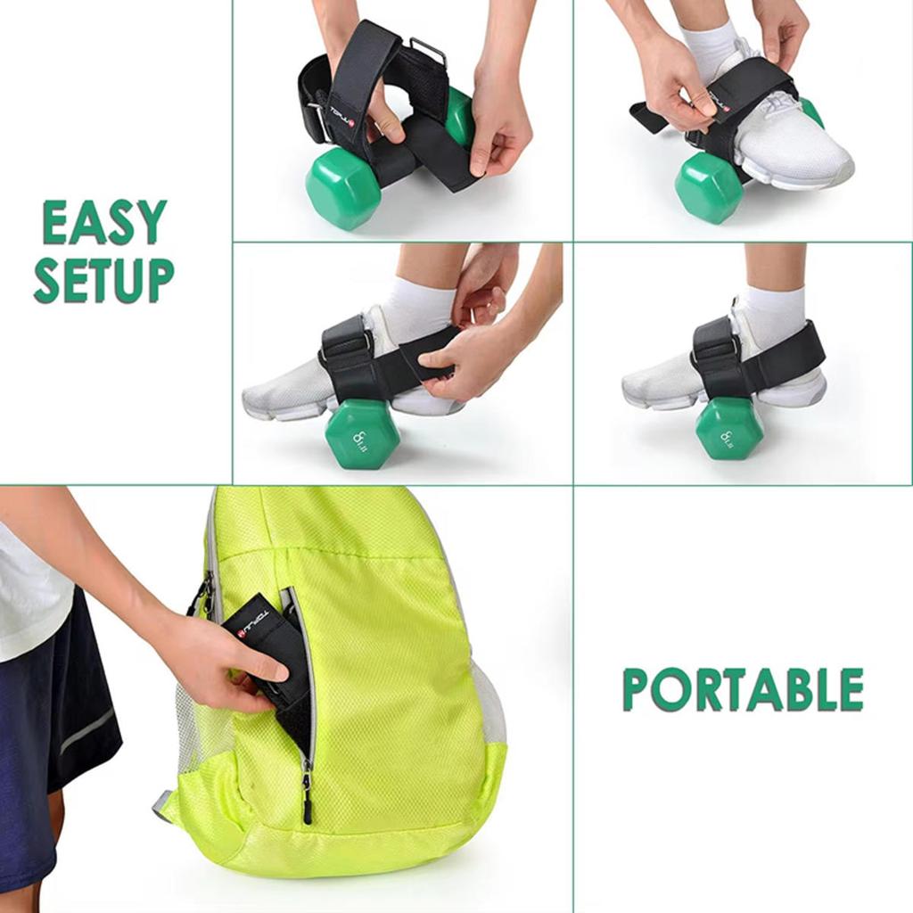 Adjustable Dumbbell Foot Strap Comfortable Sturdy Tibialis Trainer Shin Assist Ankle Buckle Weight Lifting Webbing Workout