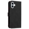 For iPhone 16 Plus Case 3-color Splicing PU Leather Wallet Phone Cover
