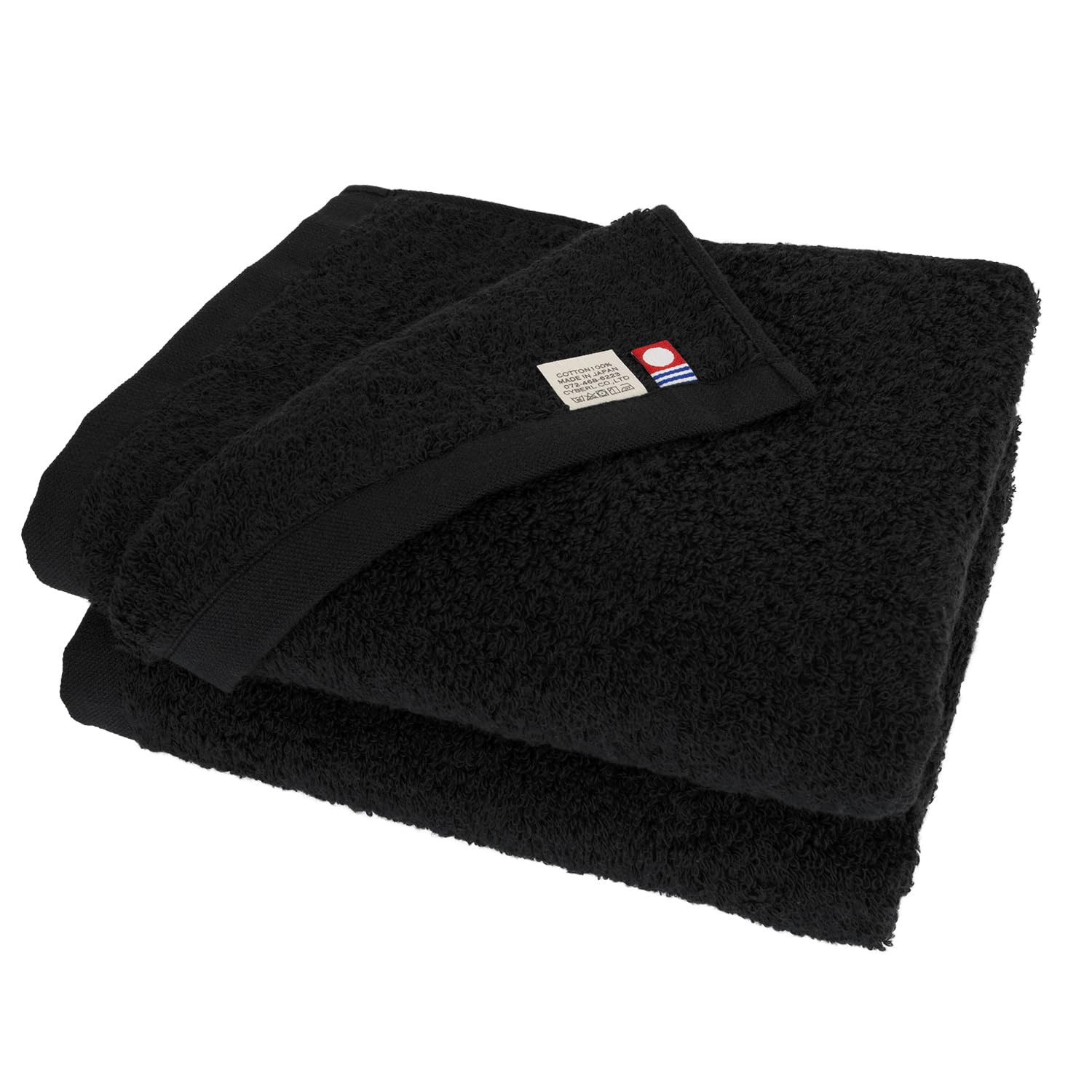 

Imabari Face Set of Medium 34 x Made in Towel of [aso] Towels, 2, Thick, 82cm, 100% Cotton, Japan, Everyone s (Set 2, Black) cy-mt275-f2-bl чорний