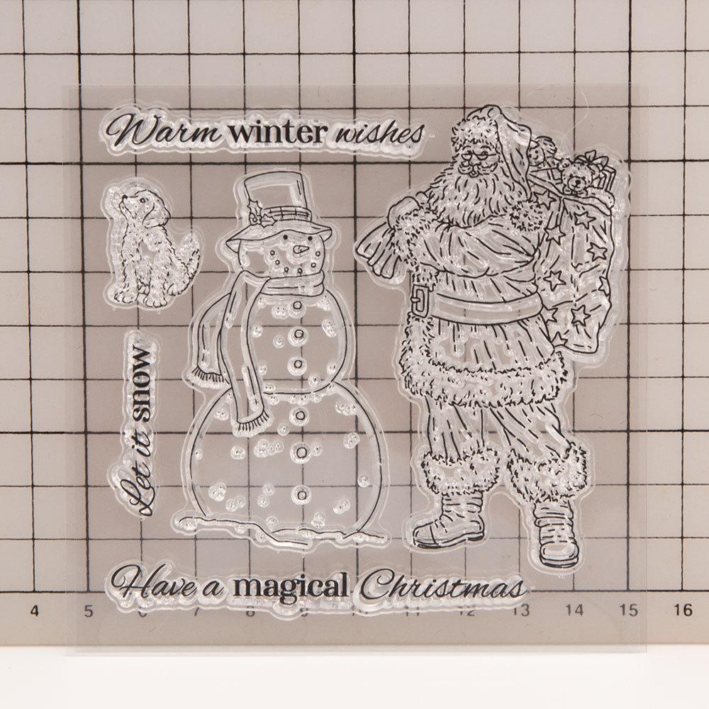 Frohe Weihnachten transparente Silikon-Stempel für Siegel, DIY, Scrapbooking, Fotoalbum, Dekor, Blume, alles Gute zum Geburtstag