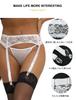 Lace Garter with 4 Sexy Lingerie Garter Floral Bride Large Size [ohyeahlady] Belt, Simple, T-back, Women's Garter, Extreme, Adjustable, Belts, Set,