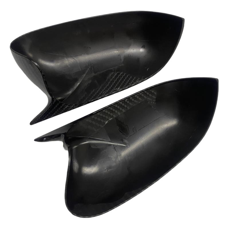 For Kia Picanto 2012-2025 Without Light Car Side Rearview Mirror Cover Wing Cap Exterior Door Rear View Case Trim Carbon Look