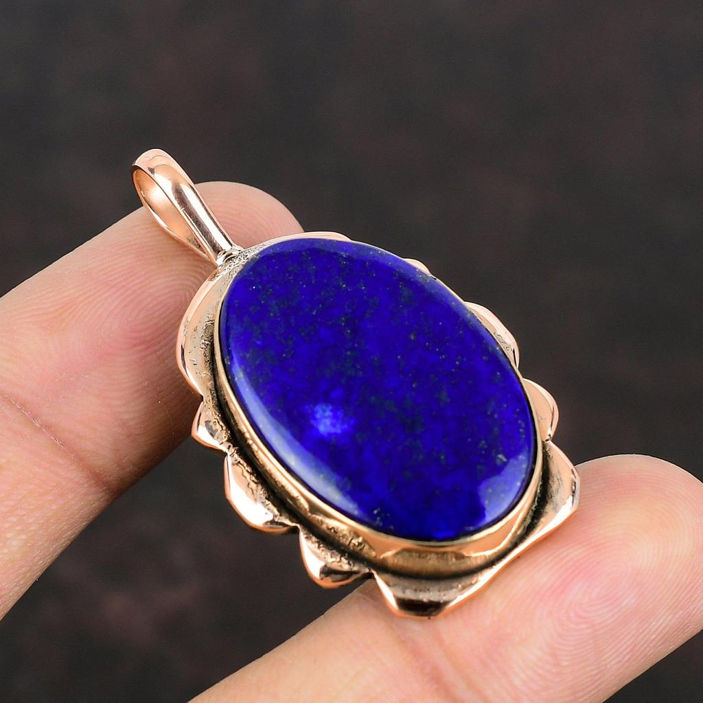 Pendentif Lapis Lazuli Pendentif Cuivre Pendentif Pierre Gemme Naturelle Bijoux Lapis Lazuli Bijoux en Cuivre Fait Main Cadeaux de Mariage Pendentif Meilleur Design