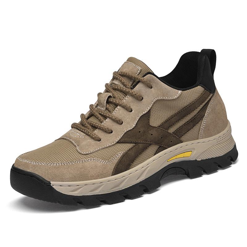 Invisible inner height increase men's shoes 8cm tooling shoes platform 6 men's casual shoes mesh outdoor board shoes sports shoes