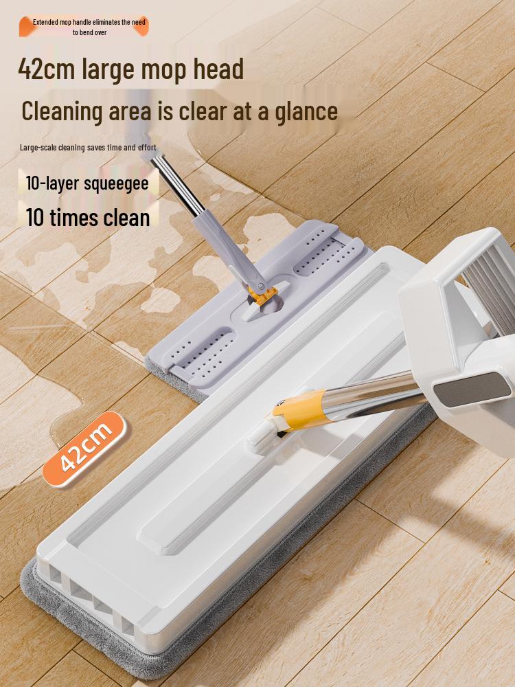 Dual-Use Flat Mop 2025: Wet/Dry Hands-Free Cleaning