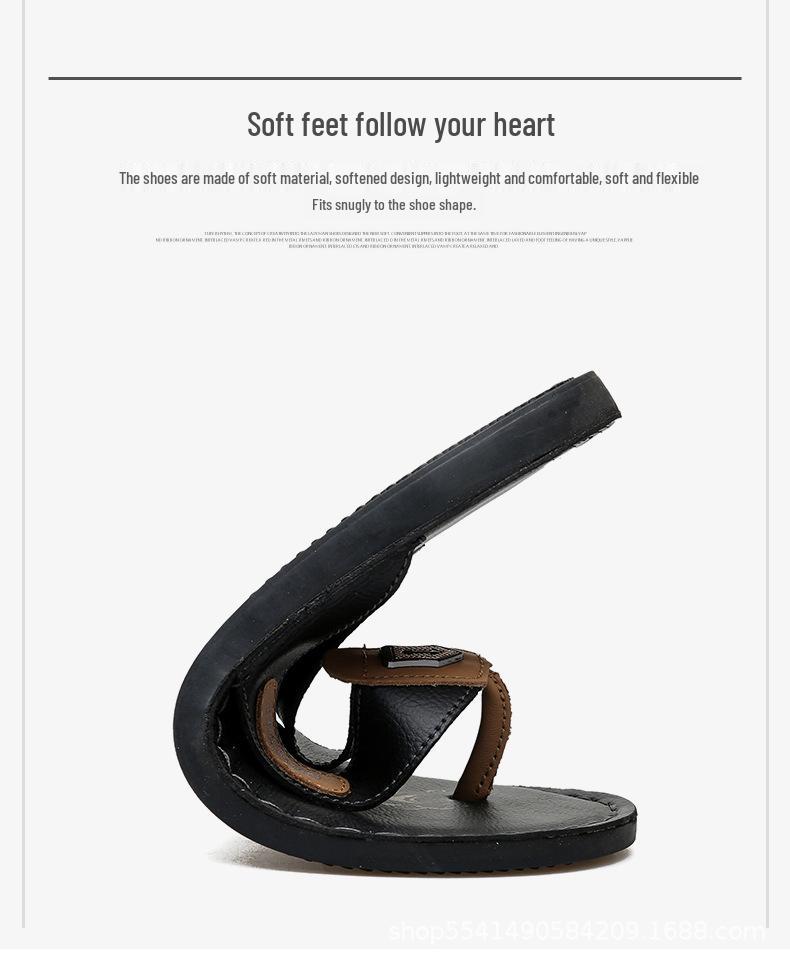 Plus Size Hand-stitched Casual Men's Beach Flip-flops