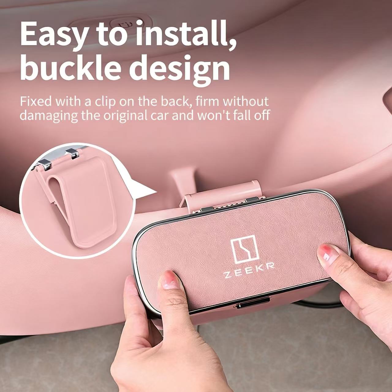 

Creative car trash can with push-button lid, suitable for ZEEKR 001/9X/7X/009/007GT/ZEEKR X, car storage box modification