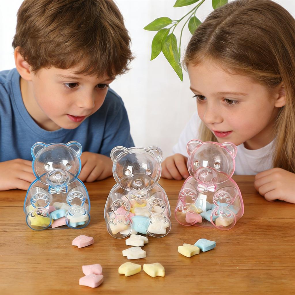 Bear Shaped Candy Box Gift Container For Baby Full Month Celebration Wedding Candy Packaging Decorative Snack Box