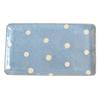 Mino Ware Long Rectangular Approximately 26 X 15 Light Made In K14232 Plate, Cm, Point, Blue, Japan,