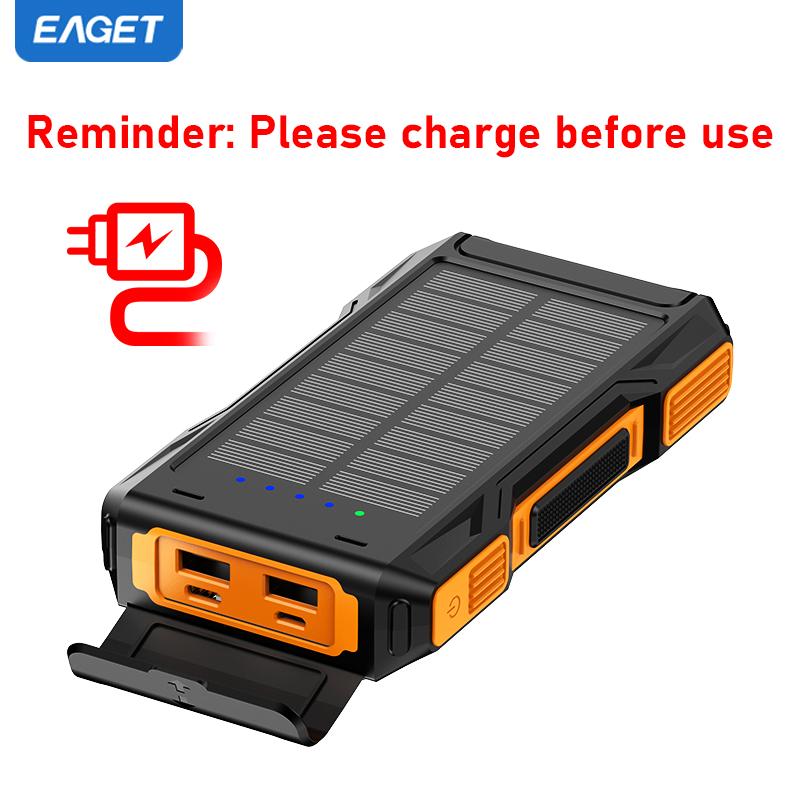 10000mAh Kiire Päikeseenergia Akupank Kaasaskantav Päikeseenergia Mobiiltelefoni Laadija Kahekordne 5V USB Väljund LED Taskulambiga Mobiiltelefonidele, Mobiilseadmetele