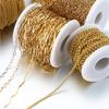 1Meter 1mm-7.5mm No Fade Gold Chain Stainless Steel Curb Chains for Jewelry Making DIY Bracelet Necklace Thick Chain Components
