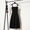 2023 Plus Size Women's Slimming Spaghetti Strap Dress & Cardigan Set
