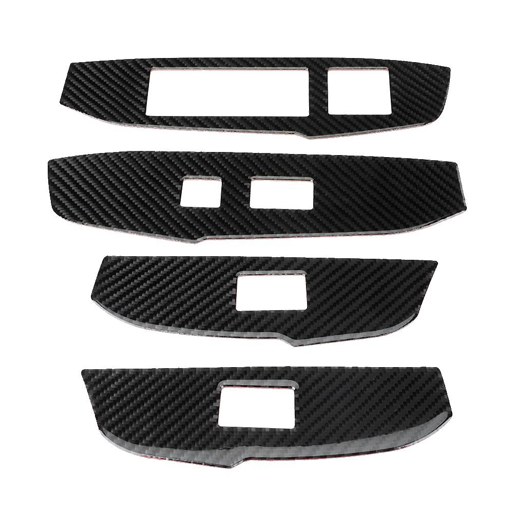 4Pcs Car Carbon Fiber Window Switch Panel Cover Decorative Sticker Fit for Lexus NX 200 200t 300h 14 19