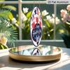 2D Flat, 1pc Round Aluminum Hanging Sign - 4th of July Patriotic Metal Wall Sign, "Happy Fourth of July" Star & Flag Design, Perfect for Indoor