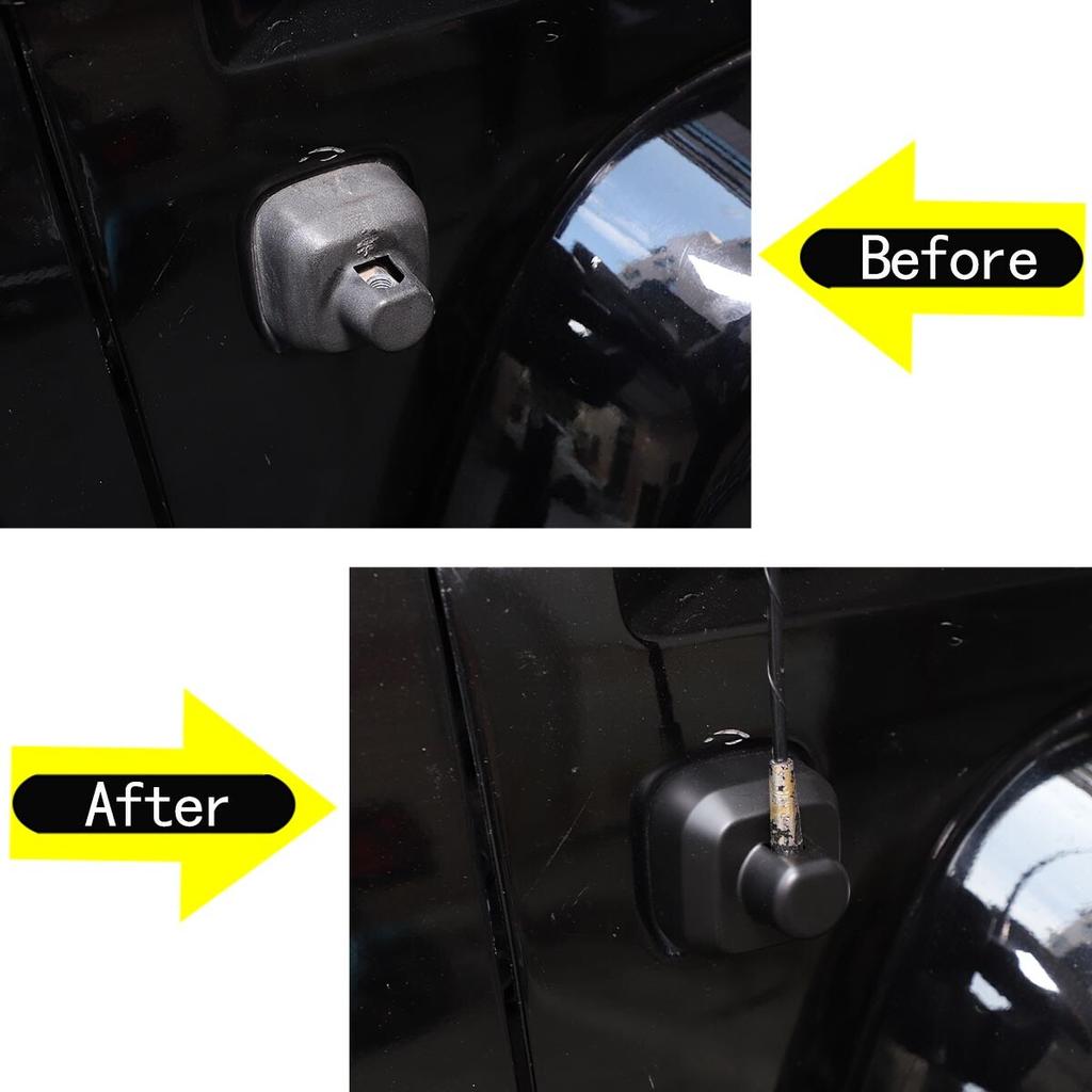 Matte Black Side Antenna Base Bezel Cover Trim For Hummer H3 2005-2009