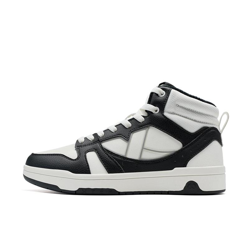Xtep Maxx Lite Comfortable Trendy Cotton Shoes Warm Non-Slip High-Top Skate Shoes Women sneaker White Black 876318370001-7