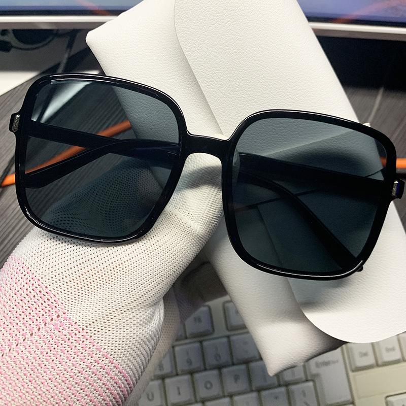 New Women'S Large Frame Square Sunglasses Women Fashion Transparent Film Sun Glasses Summer Trend Eyewear Uv400