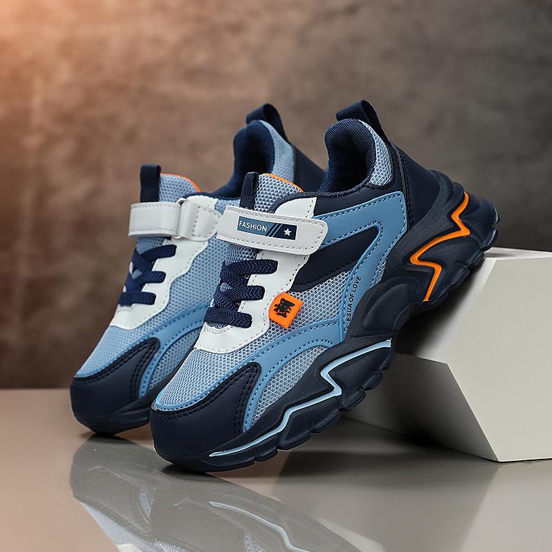 Chłopięce buty do biegania na wiosnę 2025, siateczkowe, lekkie, oddychające, dla dzieci w wieku szkolnym i starszych