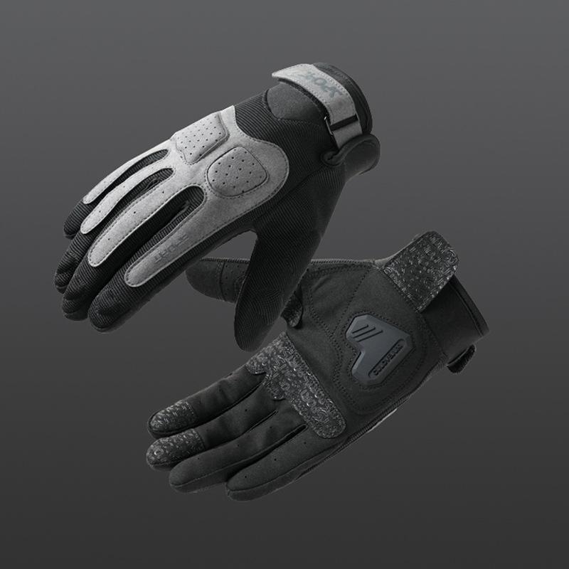 Retro Summer Motorcycle Touchscreen Gloves - Breathable, Full Finger, Unisex XL