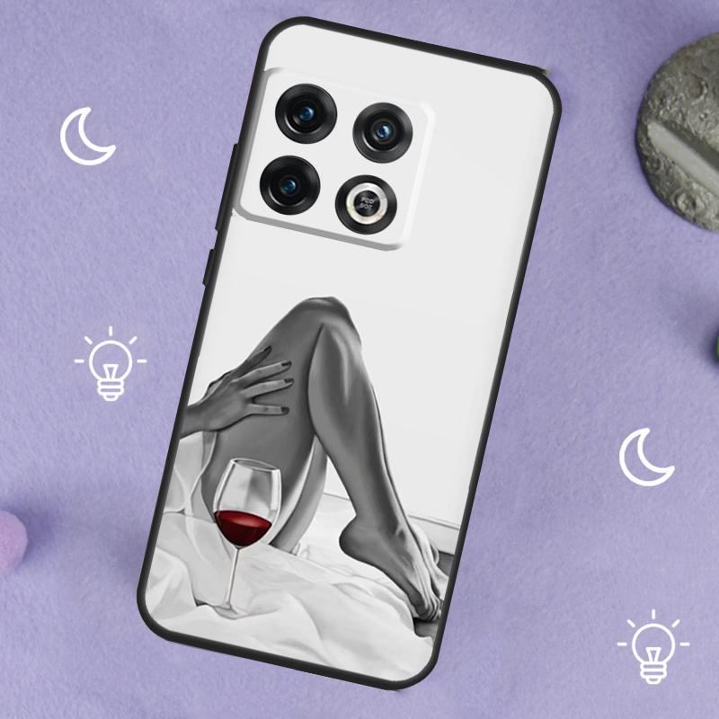 

Red Wine Glass Art For OnePlus 13T 13R 12R 10R 10T 8T 11 12 13 15 Case For OnePlus Nord 5 CE 2 3 4 Lite N20 N30 For OnePlus Nord 2