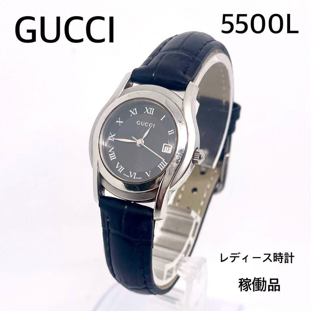 Used GUCCI 5500L Gucci Ladies Working New battery replaced New external belt