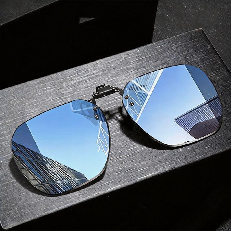 Polarized Sunglasses Clip for Men With Myopia Driving Fishing Sun Glasses Color Changing UV Resistant Night Vision Goggles