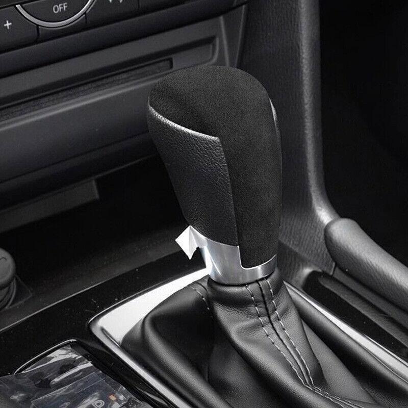 Suede Leather Car Gear Shift Knob Trim Cover For Mazda CX-3 CX-4 CX-5 CX-8 Axela