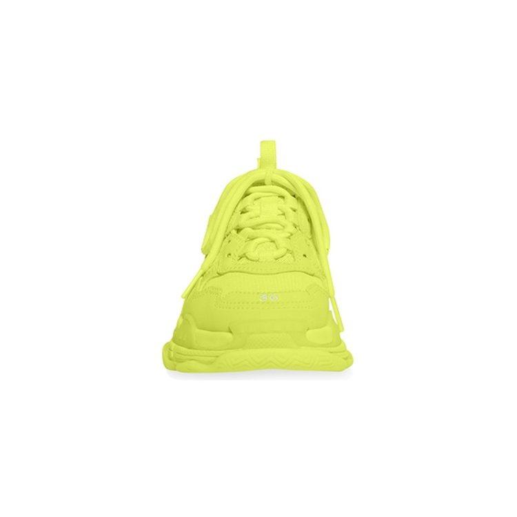 Balenciaga Triple S Lace Up Low Top Kids Lifestyle Shoes Neon Yellow Children Aged 3 7 Years Old 654251-W2CA5-7590