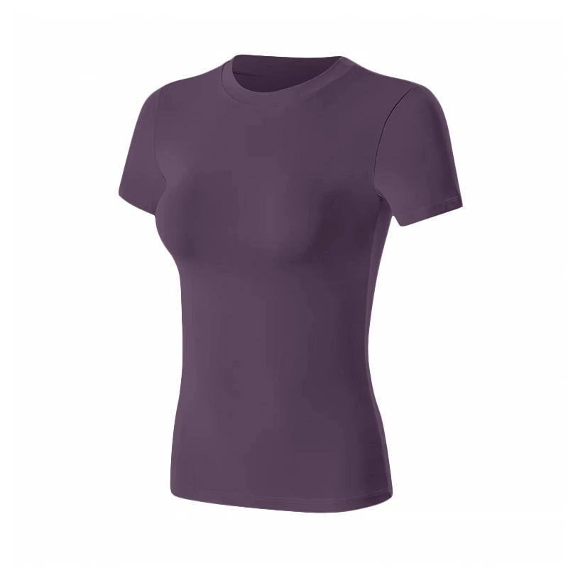 High elastic and breathable short-sleeved women's quick-drying, thin and skin-friendly sports tops Pilates running fitness clothes