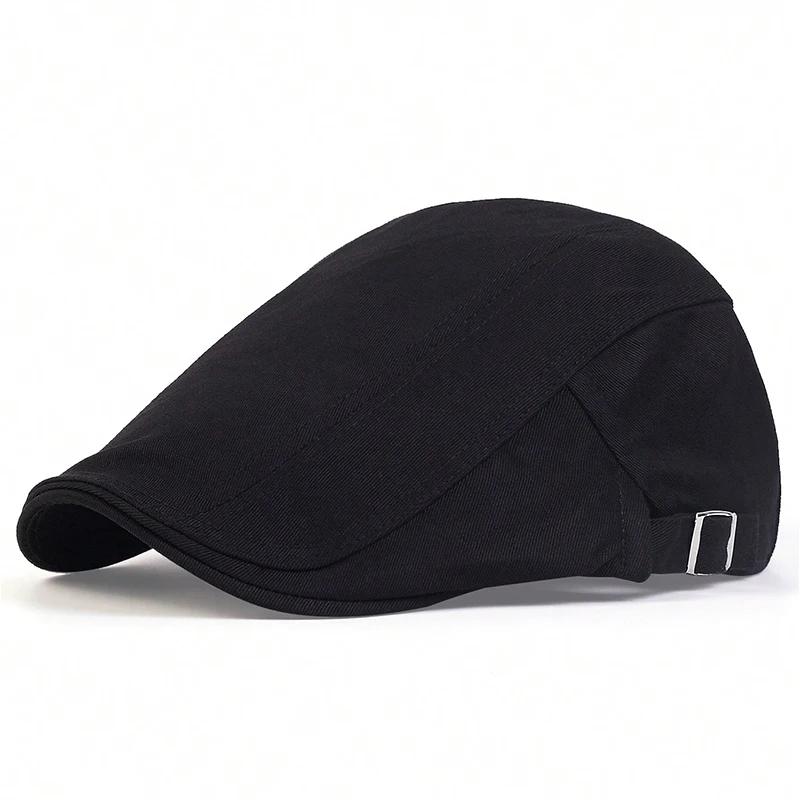 Men Light Board Solid Color Berets Newsboy Caps Hip Hop British Painters Hats Spring and Summer Adjustable Flat Cap
