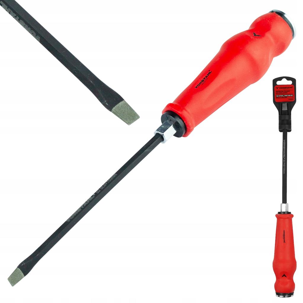 S2 STEEL QUALITAT SL6x200mm flat-head screwdriver, hardened, Vorstahl