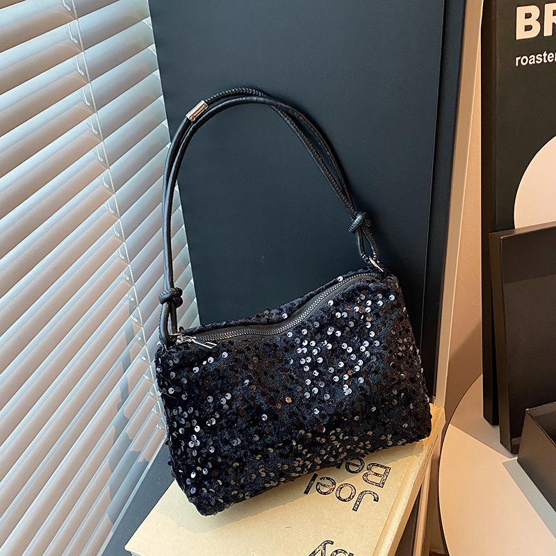 Sequins Fashion Trend Portable Shoulder Bag New Niche Versatile Casual Underarm Bag
