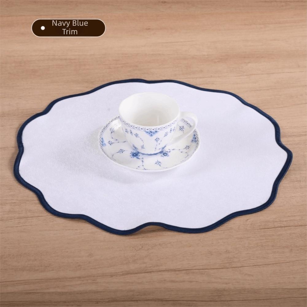 Double-Sided Linen Dining Mat Non-Slip Table Mats Exquisite Heat Insulation Pad  Kitchen