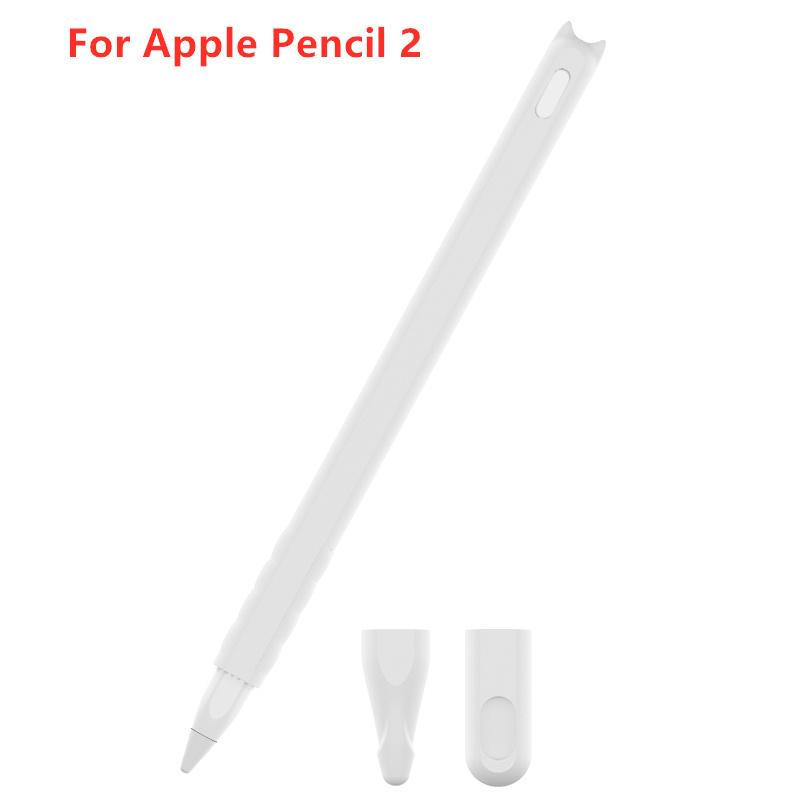 Soft Silicone Case For Apple Pencil 2 generation Pen Case Ipad Stylus Anti-drop And Non-slip Protective Shell Cover Accessories