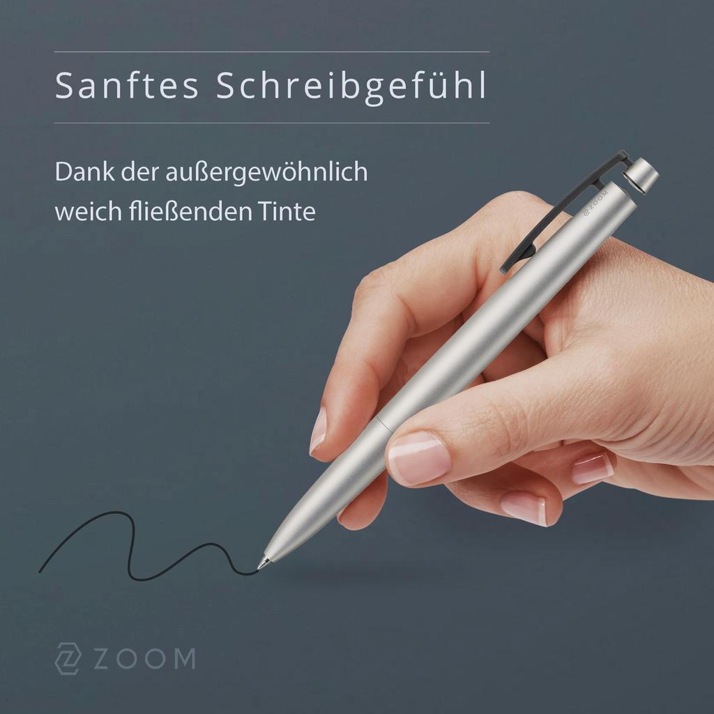 ZOOM C1 Ballpoint Sand Stylish and Oil-Based Pen, 0.7mm, Silver, Popular, BC-ZC1C